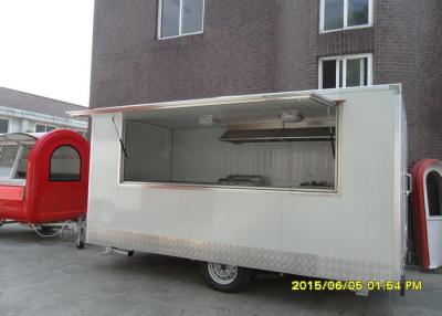 China CE Certification White Food Service Trailer  Towable  With Big Serving Window for sale