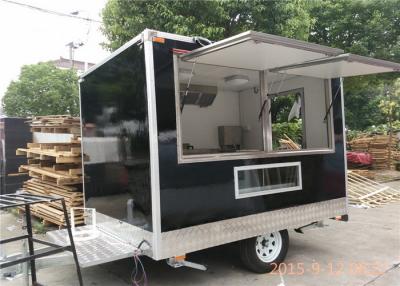 China Black Coffee Kiosk Food Catering Van With Outside Coffee Machine for sale