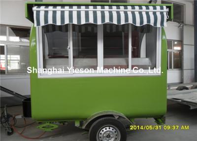 China Hot Dog Food Truck Mobile Cooking Trailers Dark Green With Gas Equipments for sale