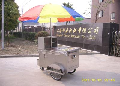 China Stainless Steel Hot Dog Cart , Street Food Trailer / Mobile Kitchen Trailer for sale