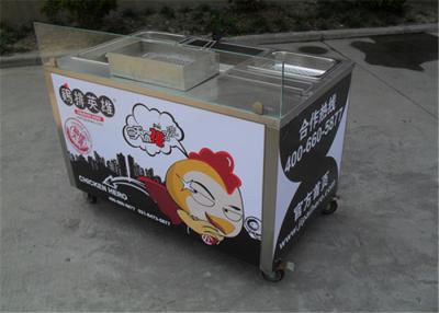 China CE Stainless Steel Food Cart / Fast Food Cart / Mobile Fry Cart For Chicken for sale