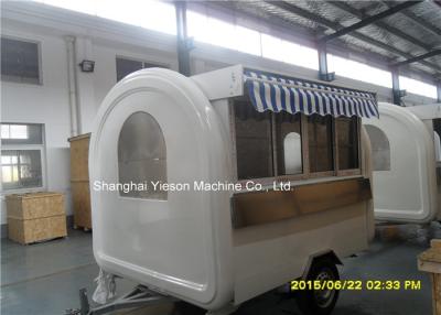 China Van de de Aanhangwagenshotdog van de glasvezelconcessie de Verkoopaanhangwagens, Mobiele Roomijsaanhangwagens Te koop