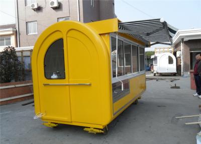 China Mobile Caravan Outdoor Food Kiosk Moving Truck , Street Fast Food Cart for sale