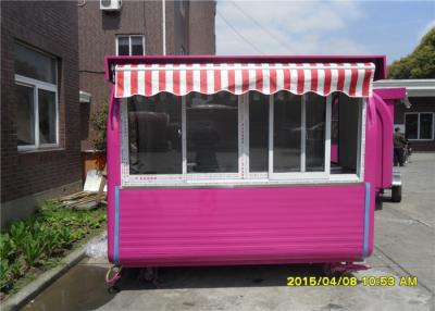 China Purple Mobile Food Kiosk , Outside Mobile Crepe Cart Hire 220V for sale