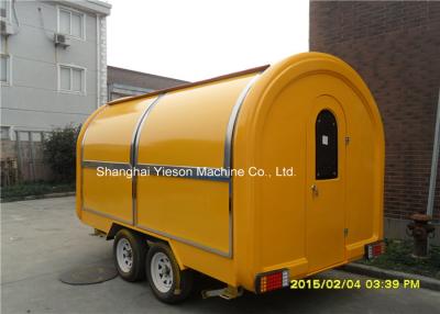 China Food Service Trailer  Vending Cart Fiberglass With  Four Windows for sale