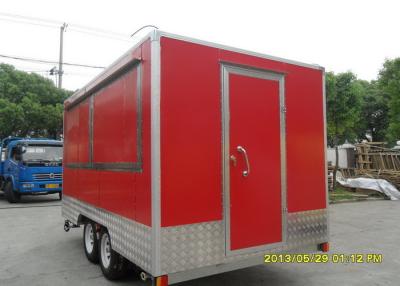 China Mobile Fast Food Caravan Food Catering Van With Disc Brakes Double Axle for sale