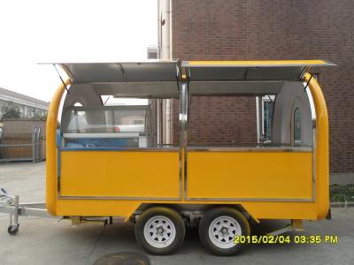 China Commercial Outdoor Mobile Kitchen Trailers By Fiberglass And Stainless Steel for sale