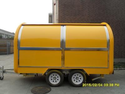 China Stainless Steel Mobile Food Trailers Catering Trailer Van With Fridge Equipped for sale