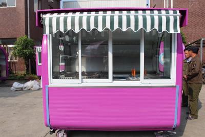 China Strong Steel Structure Snack Mobile Food Catering With Canopy On Top for sale