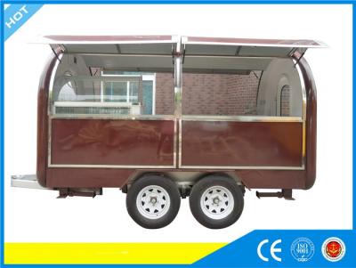 China Opening Both Sides Stainless Steel Food Kiosk Trucks And Trailers for sale