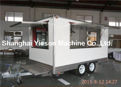 China Pizza Food Concession Trailers Stainless Steel Coffee Cart Multifunction for sale