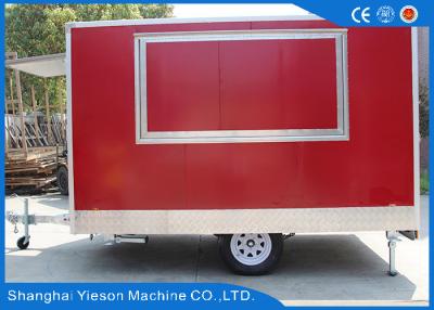 China Custom Mobile Kitchen Concession Trailer Portable Food Vans With 2 Windows for sale