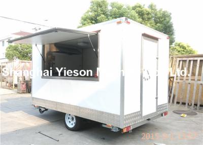 China White Ice Cream Mobile Concession Trailer Fast Food Vending Carts for sale