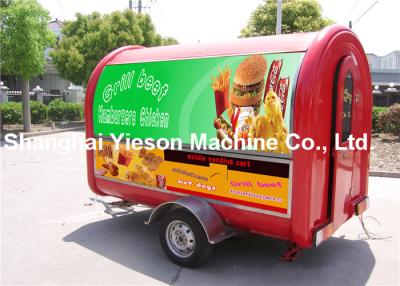 China Fiber Glass Red Color Mobile Ice Cream Trailer With Strong Structure for sale