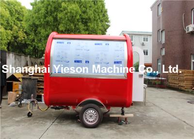 China ISO9001 Red Color Food Concession Trailers Strong Structure Hot Dogs Carts for sale