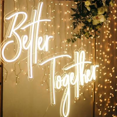 China Stores Led Neon Sign To Better Together Sweet Neon Sign Wedding Sign for sale