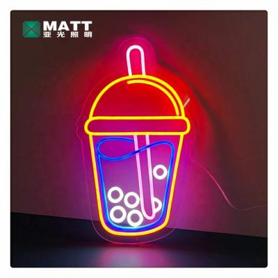 China Buildings MATT factory dropshipping personalized custom teacup bubble led neon sign led neon sign for sale