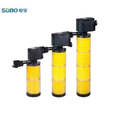 China SOBO Submersible Bio Yellow Sponge Aquarium Fish Tank Internal Stocked Filter WP-2300A/3300A/3300B/3300C for sale