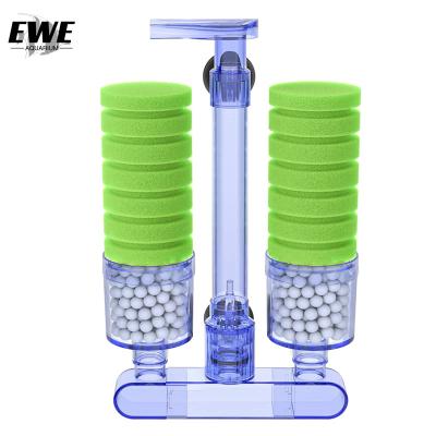 China Aquarium Sponge Bio Filter Foam Stocked Hanging Filter With Ceramic Suction Bead Media Balls And Cups Qanvee for sale