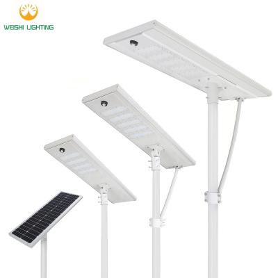 China ROUTE IP65 solar street light outdoor 50w 60w 80w 90w 100w integrated LED all in one solar street light for sale