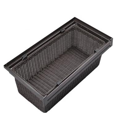 China Fatory Direct Adjustable Modern Furniture Rattan Pull-Out Clothes Storage Basket (Other) Pull-Out Basket for sale