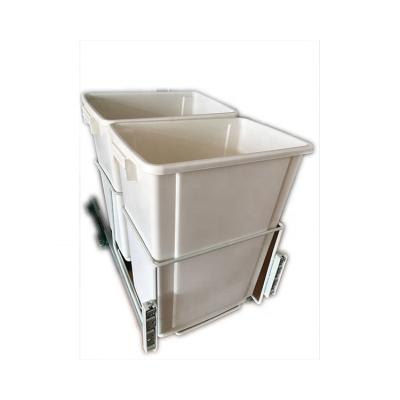 China Top Quality Gray Custom Modern Trash Cans Viable White Kitchen With Hidden Slide for sale