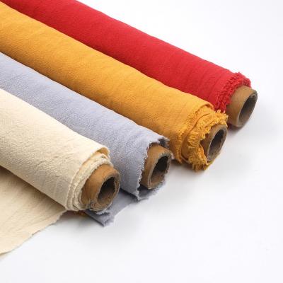 China Wholesale best factory price fashion Shrink-resistant color plain dyed stonewashed organic 100% pure cotton fabric for apparel clothes for sale