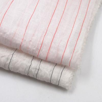 China Shrink-Resistant Scratch-Resistant Printing White Celastic 75gsm 100% Cotton Crepe Fabric For Spring Clothing for sale