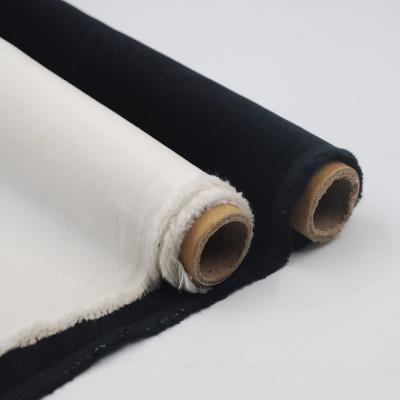 China Black and white high quality 28W 98%cotton 2%spandex wide wale corduroy fabric for sale