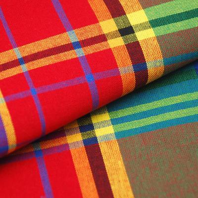 China Wholesale patchwork woven fabric 21s 105gsm Madras checks fabric Shrink-resistant for sale