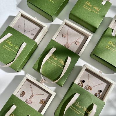 China Newest Custom Logo Drawer Sliding Paper Jewelry Packaging Gift Box for sale