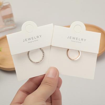 China Custom Morden Holder Cardboard Logo Paper Jewelry Display Card Jewelry Hanging Card for Ring Hoop Earring for sale