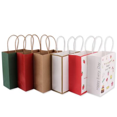 China Custom Logo Recyclable Shopping Kraft Paper Bag Recyclable Excellent Quality With Handles Packaging Paper Bag for sale