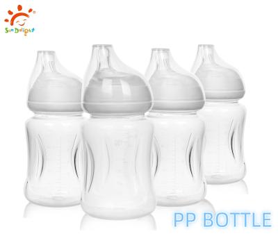 China Durchsichtige Anti-Kolik Neugeborene Baby-Fütterung Flasche Mikrowelle Sterilisation Baby-Tasse BPA-frei zu verkaufen