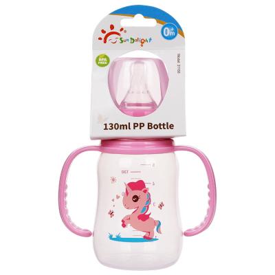 China 5oz 130ml Double Handel PP Arc Newborn Baby Feeding Bottle for sale