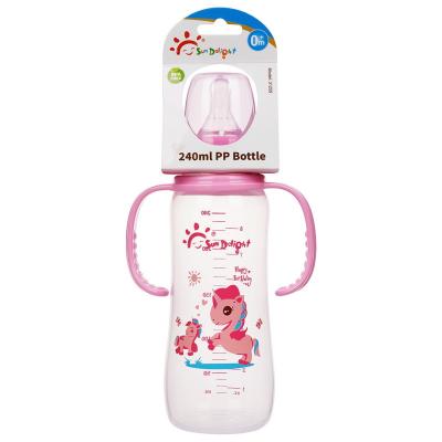 China Van de het Handvat8oz 240ml Pasgeboren Baby van pp Dubbele de Melkfles Te koop