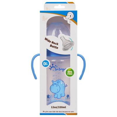 China PP 12oz 330ml Wide Neck Arc Polypropylene Baby Bottles for sale