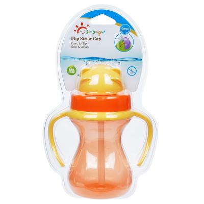 China Dubbele Handvatten BPA Vrije 6oz 190ml Baby Gewogen Straw Cup Te koop