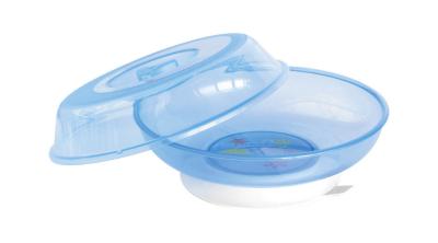 China BPA FREE With Cover And Suction Pad Plastic Baby Plate for sale