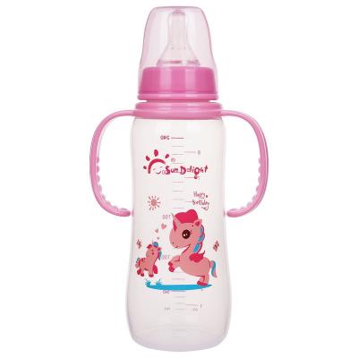 China PP Double Handle 8oz 240ml Newborn Baby Milk Bottle for sale