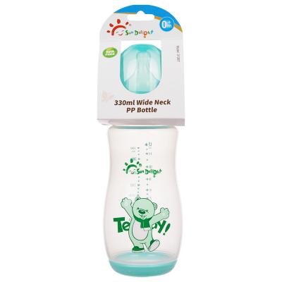 China Food Grade Wide Neck 12oz PP Baby Nipple Bottle for sale