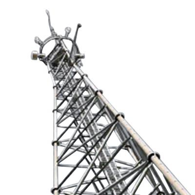 China Iron tower four-legged lattice microwave communication tower 5G network 60m cellular signal tower for sale