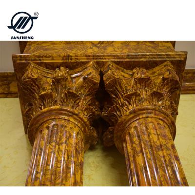 China Solid Customized Natural Marble Sturdy Stone Pillar Support Columns for sale