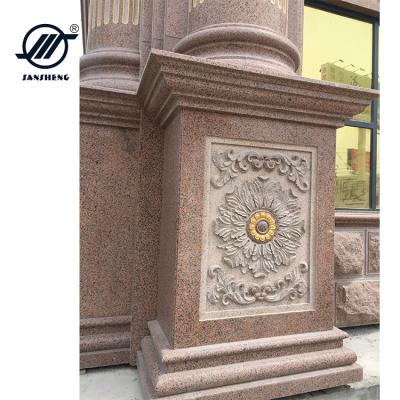 China China Supplier Modern European Style Flower Wall Decoration Stone Exterior Column Base With Any Color for sale