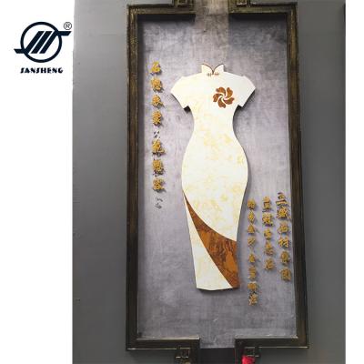 China Modern The Wall Cheongsam Stone Marble Decorative Waterjet Price for sale