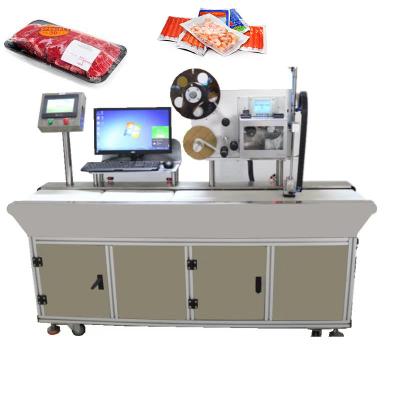 China Food frozen food weighting machine and sticker and adhesive printing labeling machine for sale