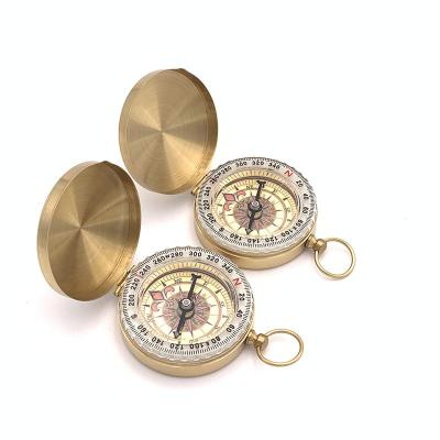 China Pointing Guide Pocket Watch Mountaineering Outdoor Rise Pendent Pure Copper CompassCamping Waterproof Luminous Compass for sale