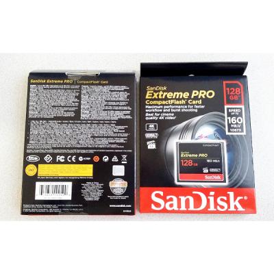 China SDCFXPS-128G-X46 SanDisk Pro CompactFlash R160/W150 128G Plastic Extreme CF Memory Card for sale