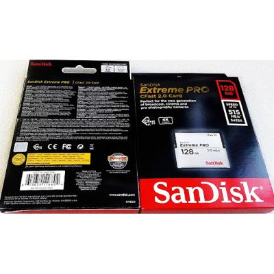 China Plastic SDCFSP-128G-G46 SanDisk Pro CFast 2.0 R525/W450 128G Extreme Memory Card for sale