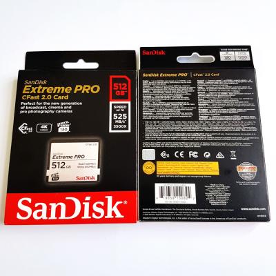 China Plastic SDCFSP-512G-G46D SanDisk Pro CFast 2.0 R525/W450 512G Extreme Memory Card for sale